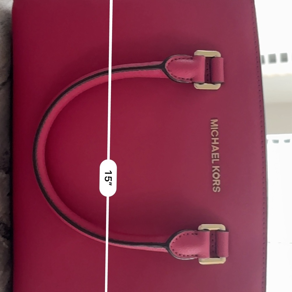 Michael Kors Pink Satchel with Saffiano Texture